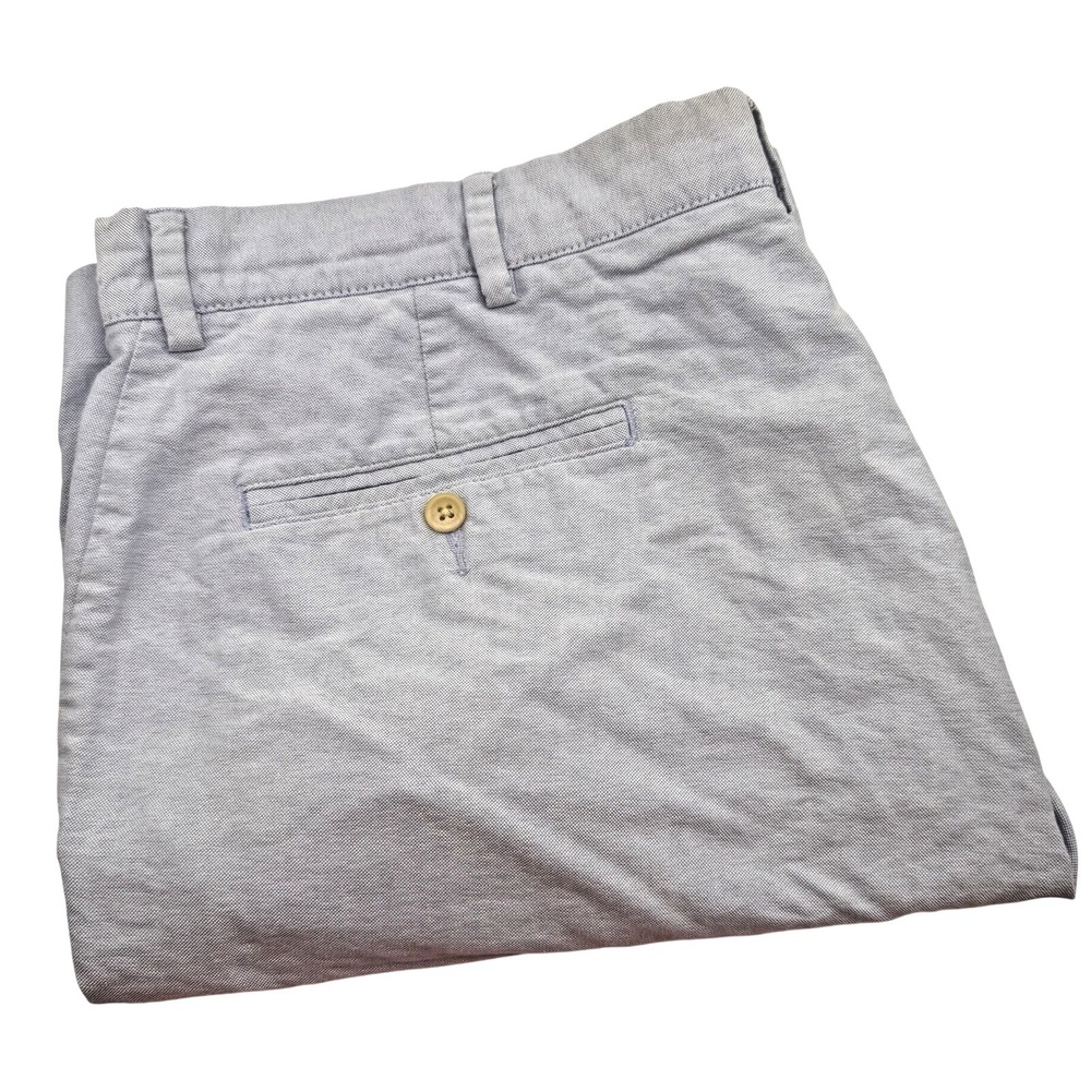 Polo Ralph Lauren Men's 36 Blue Birds Eye Chino Flat Front Shorts 9.5'' Inseam